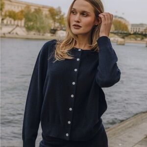 Daily Drills Navy Cashmere Cardigan M/L